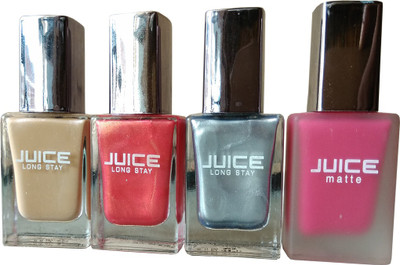 

Juice Multicolor Nail Polish White(Pack of 4)