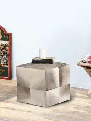 

Romee Leather Pouf(Finish Color - Multicolor)