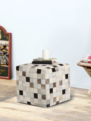 

Romee Leather Pouf(Finish Color - Multicolor)