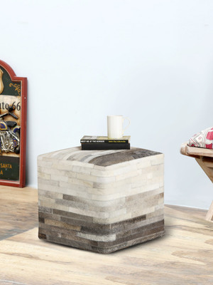 

Romee Leather Pouf(Finish Color - Multicolor)