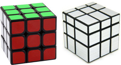 

Rubik's Challenge Rubik Cube Puzzle Black 3x3 + Silver(2 Pieces)
