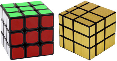 

Rubik's Challenge Rubik Cube Puzzle Black 3x3 + Gold(2 Pieces)