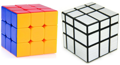 

Rubik's Challenge Magic Rubik Cube Puzzle 3x3 + Silver(2 Pieces)