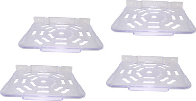 

RoyaL Indian Craft Set of 4 Super Look Acrylic Multipurpose Set Top Box / Speaker Acrylic Wall Shelf(Number of Shelves - 4, White)