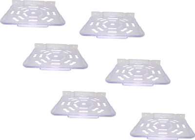 

RoyaL Indian Craft Set of 6 Super Look Acrylic Multipurpose Set Top Box / Speaker Acrylic Wall Shelf(Number of Shelves - 6, White)