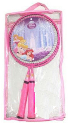 

Arnav Koraemon Kids Racquet set with three Plastic Multicolour Shuttles Pink Strung Badminton Racquet(G4 - 3.25 Inches, 350 g)