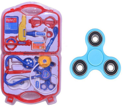 

Sanyal Best Doctor set role play by kids (Red) With Fidget Hand Spinner Toy
