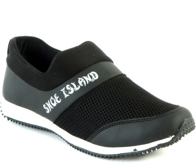 

Shoe Island Modish Meshed Black Casual Loafers For Men(Black