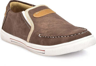 

Shoe Island Dapper Denim Brown Casual Slip On Sneakers For Men(Multicolor