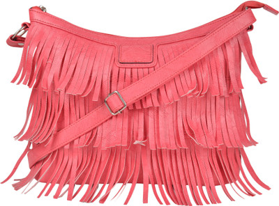 

TANLUP Women Evening/Party Pink PU Sling Bag