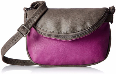 

Baggit Women Casual Brown, Purple PU Sling Bag