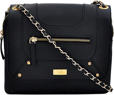 

Yelloe Women Black PU Sling Bag