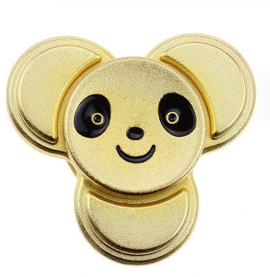 

Spacerail Panda Face Metal Fidget Hand Spinner High Speed Tri Spinning Hand Stress Focus Toy with Silicon Nitride Ceramic Bearing(Gold)