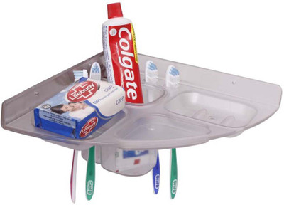 

masterfit 5 in 1 Acrylic Toothbrush Holder(Wall Mount)