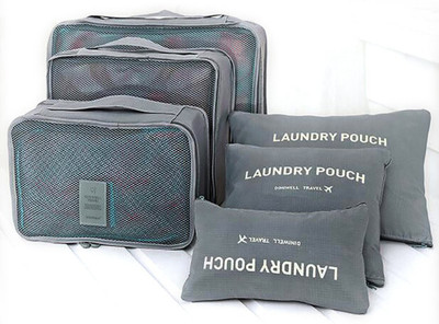 

Italish 6 in 1 Waterproof Portable Laundry Pouch Bags Storage(Grey)