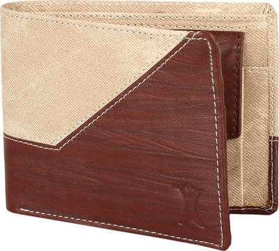 

CREATURE Men Brown, Beige Artificial Leather Wallet(3 Card Slots), Brown/cream
