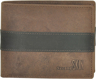 

Second Skin Men Brown, Black Genuine Leather Wallet(10 Card Slots), Black;brown