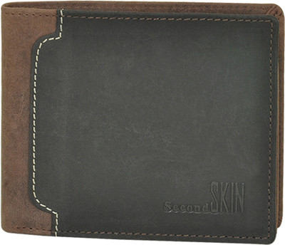 

Second Skin Men Brown, Black Genuine Leather Wallet(10 Card Slots), Black;brown