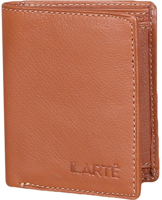 

ILARTE Men Tan Genuine Leather Wallet(3 Card Slots)
