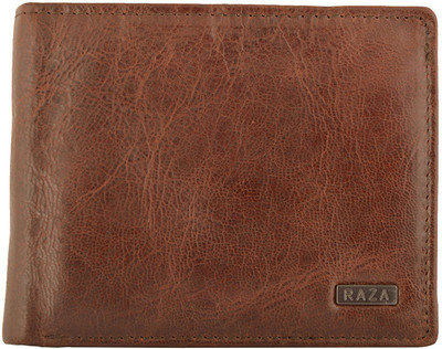 

RAZA Men Tan Genuine Leather Wallet(7 Card Slots)