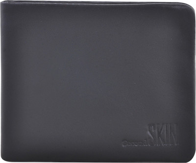 

Second Skin Men Black Genuine Leather Wallet(10 Card Slots)