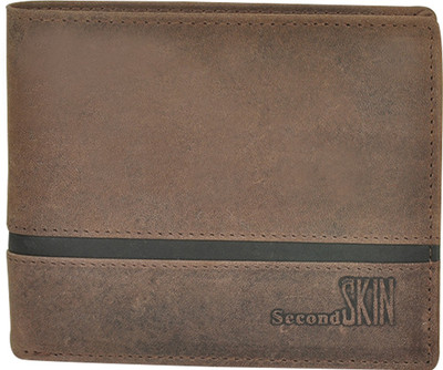 

Second Skin Men Brown, Black Genuine Leather Wallet(10 Card Slots), Black;brown