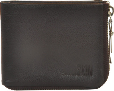 

Second Skin Men Brown Genuine Leather Wallet(10 Card Slots)