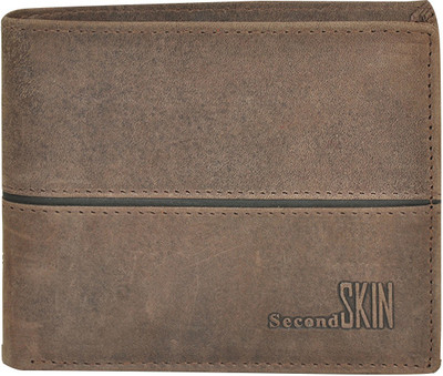 

Second Skin Men Brown, Black Genuine Leather Wallet(10 Card Slots), Black;brown