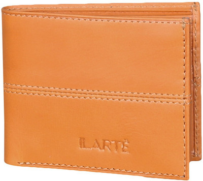 

ILARTE Men Tan Genuine Leather Wallet(8 Card Slots)