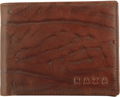 

RAZA Men Tan Genuine Leather Wallet(6 Card Slots)