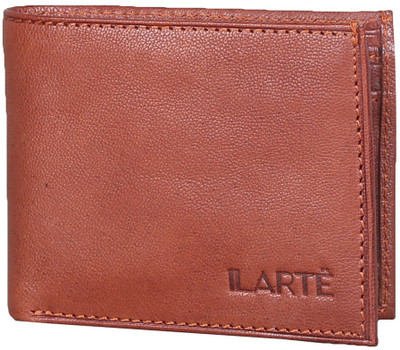 

ILARTE Men Tan Genuine Leather Wallet(3 Card Slots)