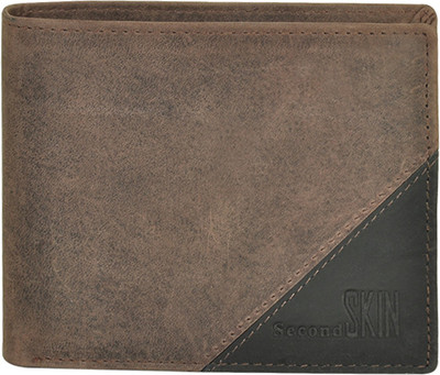 

Second Skin Men Brown, Black Genuine Leather Wallet(10 Card Slots), Black;brown