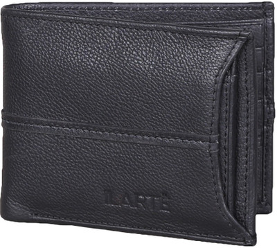 

ILARTE Men Black Genuine Leather Wallet(6 Card Slots)