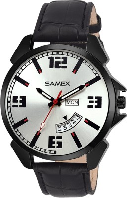 SAMEX SAMEX LATEST FASHIONABLE WORKING DAY DATE MEN'S WATCH BLACK FAST DESIGNER DAY DATE STYLISH LATEST NEWEST POPULAR BEST DISCOUNT IN BIG DIWALI SALE Watch  - For Men   Watches  (SAMEX)