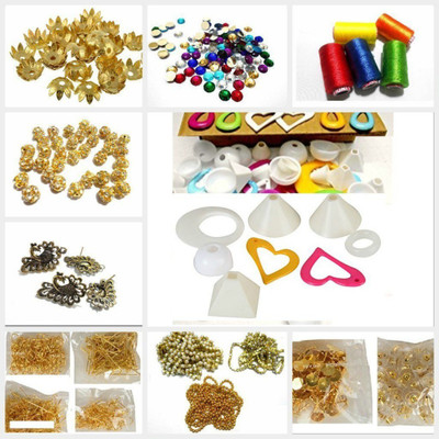 

AM Silk Jumka Earing Materials combo kit- makes complete silk thread jumka