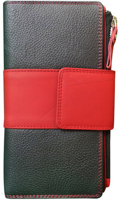 

Style 98 Women Black, Red Genuine Leather Card Holder(9 Card Slots)