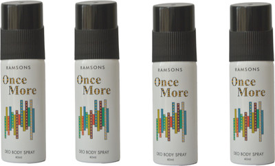 

Ramsons Ramsons Deo Once More Combo 4 Pcs Body Spray - For Men & Women(160 ml, Pack of 4)