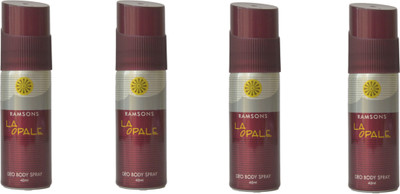 

Ramsons Ramsons Deo La Opale Combo 4 Pcs Body Spray - For Men & Women(160 ml, Pack of 4)