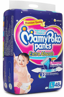 

MamyPoko Pant Style Diapers - L(48 Pieces)