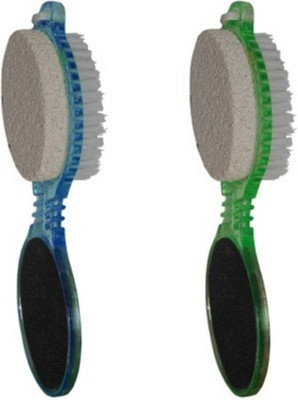 

Bruzone Foot File With Pedicure Brush(4 in 1) Pack of 2(Multicolor)