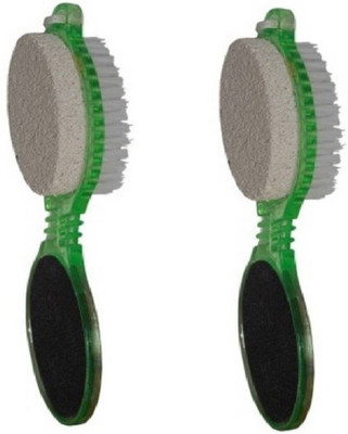 

Bruzone Foot File With Pedicure Brush(4 in 1) Pack of 2(Multicolor)