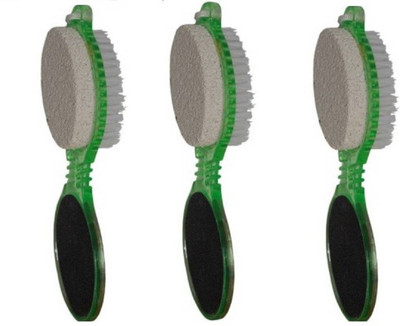 

Bruzone Foot File With Pedicure Brush(4 in 1) Pack of 3(Multicolor)