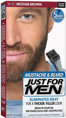 

Just For Men MUSTACHE & BEARD (M-35) Hair Color(MEDIUM BROWN)