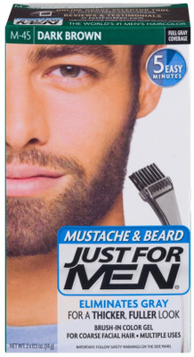 

Just For Men MUSTACHE & BEARD (M-45) Hair Color(DARK BROWN)