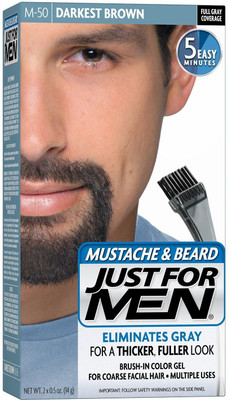

Just For Men MUSTACHE &BEARD (M-50) Hair Color(DARKEST BROWN)