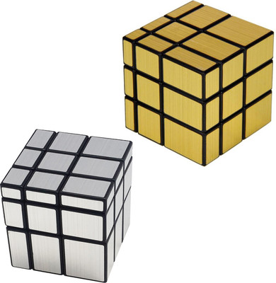 

ifrazon HIGH QUALITY MIRROR GOLD AND SILVER CUBE-COMBO(STICKER LESS,2 PIECES)(2 Pieces)