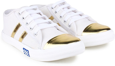 

Shoetopia Canvas Shoes For Women(White, Gold