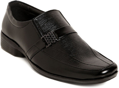 

Lockey Black Shoes Slip On For Men(Black