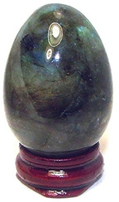 

Excel Labradorite Crystal Natural Stone Good Quality Healing Reiki Aura Yoni Mineral Rock Meditative Egg Decorative Showpiece - 4.5 cm(Stoneware, Grey)