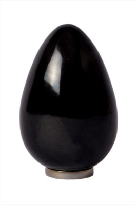 

Excel Black Obsidian Quartz Egg Healing Gem Heaing Reiki Fengshui Stone Mineral Decorative Showpiece - 6 cm(Stoneware, Black)